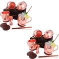 thumbnail image 1 of Moscow Mule Copper Mugs - Set of 4-100% HANDCRAFTED Solid Copper Mugs, Gift set, 1 of 7