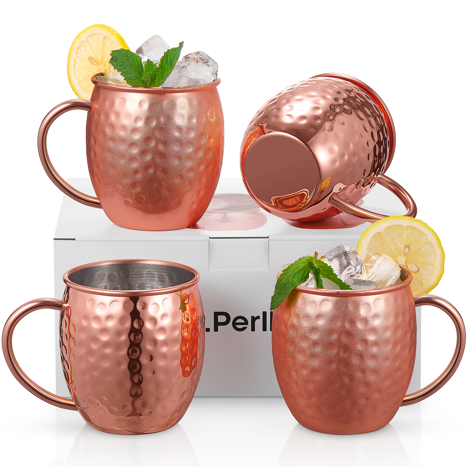 Holiday Time Assorted Moscow Mule Mugs, Set of 4