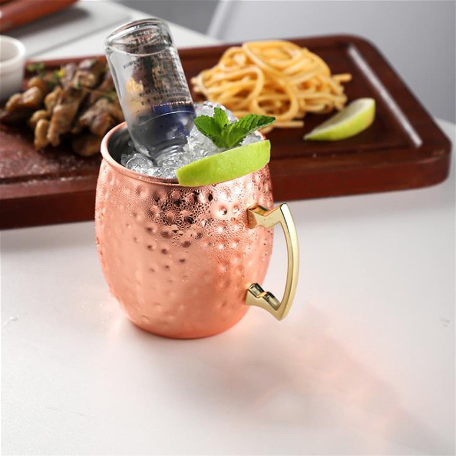 Moscow Mule Cup Stainless Steel Copperplated Hammer Point Cup Beer Cup