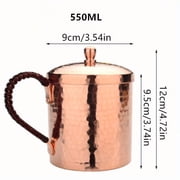 Moscow Mule Mug Hammered Cups Heavy Pure Copper Rose Gold Handcrafted Pure Solid Copper Mugs