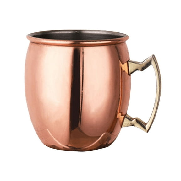 Moscow Mule Mug Stainless Steel Beer Cup Cocktail Mug Coffee Cup Decor Supplies (Copper A)