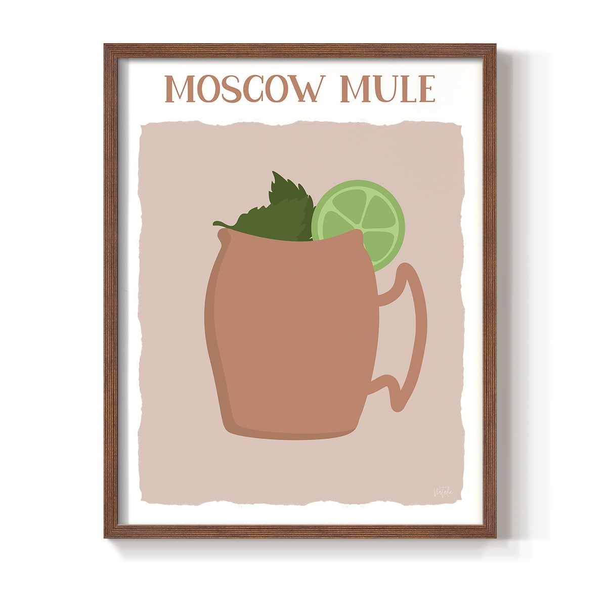 Moscow Mule in Brown Solid Wood 8 x 10 Framed Print