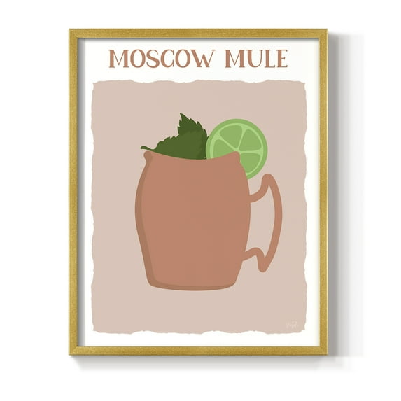Moscow Mule in Gold Solid Wood 16 x 20 Framed Print
