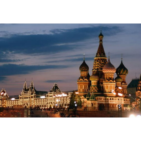 Moscow Red Square Skyline Poster 24Inx36In Poster 24x36 Multi-Color Square Adults AB Posters