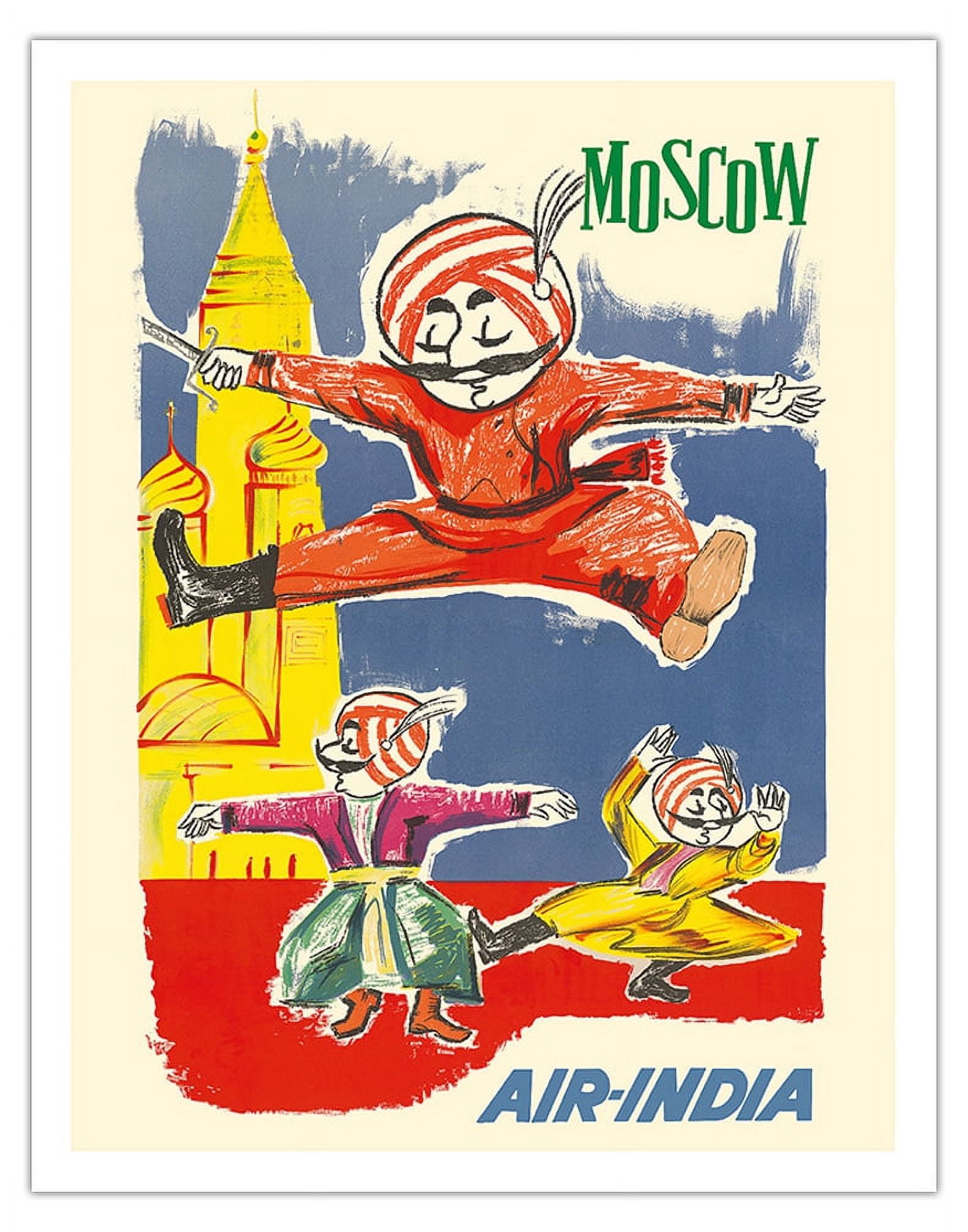 Moscow Russia - Air India Mascot Maharajah - Barynya Russian Folk