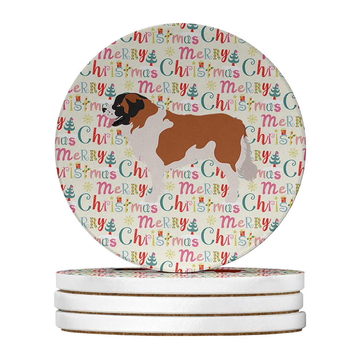 Moscow Watchdog Large Sandstone Coasters Pack of 4 4 in x 4 in