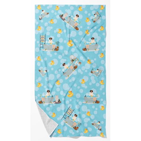 Moscow Watchdog in Bathtub Bath Towel Large 24 in x 42 in