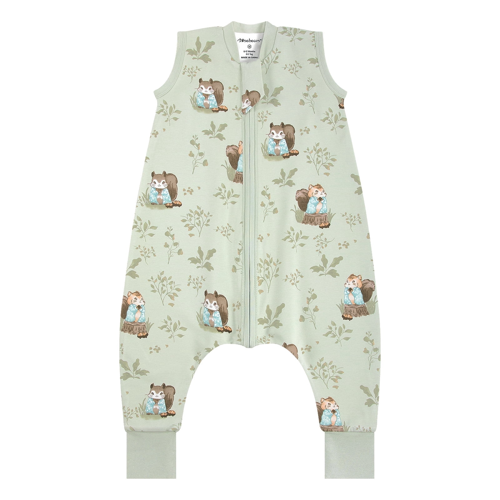Mosebears 1.0 Tog Baby Sleeping Bag - Cotton Sleeveless Sleep Sack for Baby(Animal,L(2-3 Years))