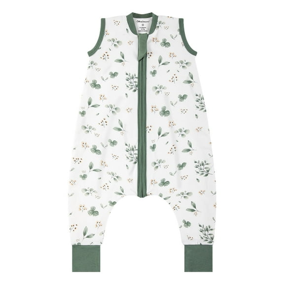 Mosebears 1.0 Tog Baby Sleeping Bag - Cotton Sleeveless Sleep Sack for Baby(Plants,M(12-24 Months))