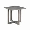 thumbnail image 1 of Moseberg Distressed Gray Wood End Table with Cross Base, 1 of 3