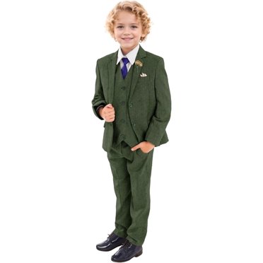 VENNYNG Boys Corduroy Suit Jacket For Kids Christmas Blazer