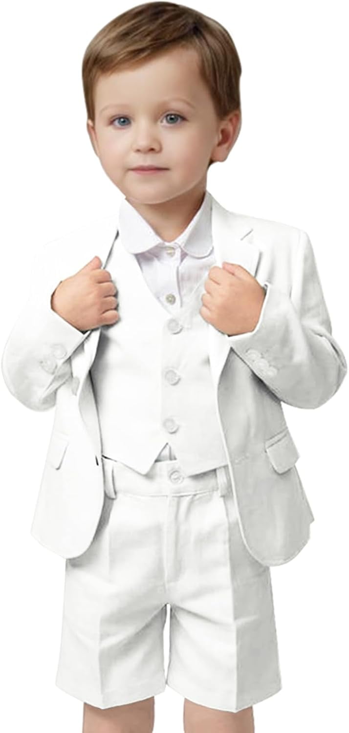 Suit Boys White Linen Pants White Linen Safari Suit