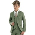 thumbnail image 1 of Mosedou Suit for Boys Tuxedo Suit Three Piece Slim Fit Toddler Suit for Boys Formal Wedding Blazer Vest Pants Set, 1 of 6