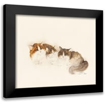 Moser, Dede 13x12 Black Modern Framed Museum Art Print Titled - CATS OF DISTINCTION II