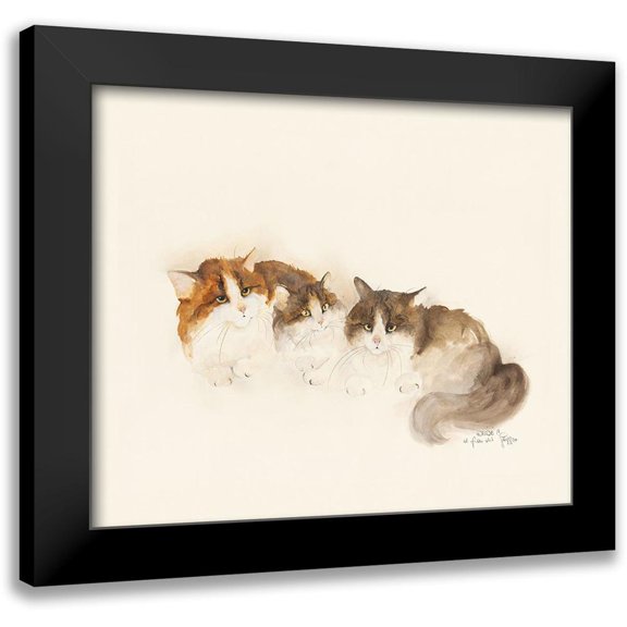 Moser, Dede 17x15 Black Modern Framed Museum Art Print Titled - CATS OF DISTINCTION II