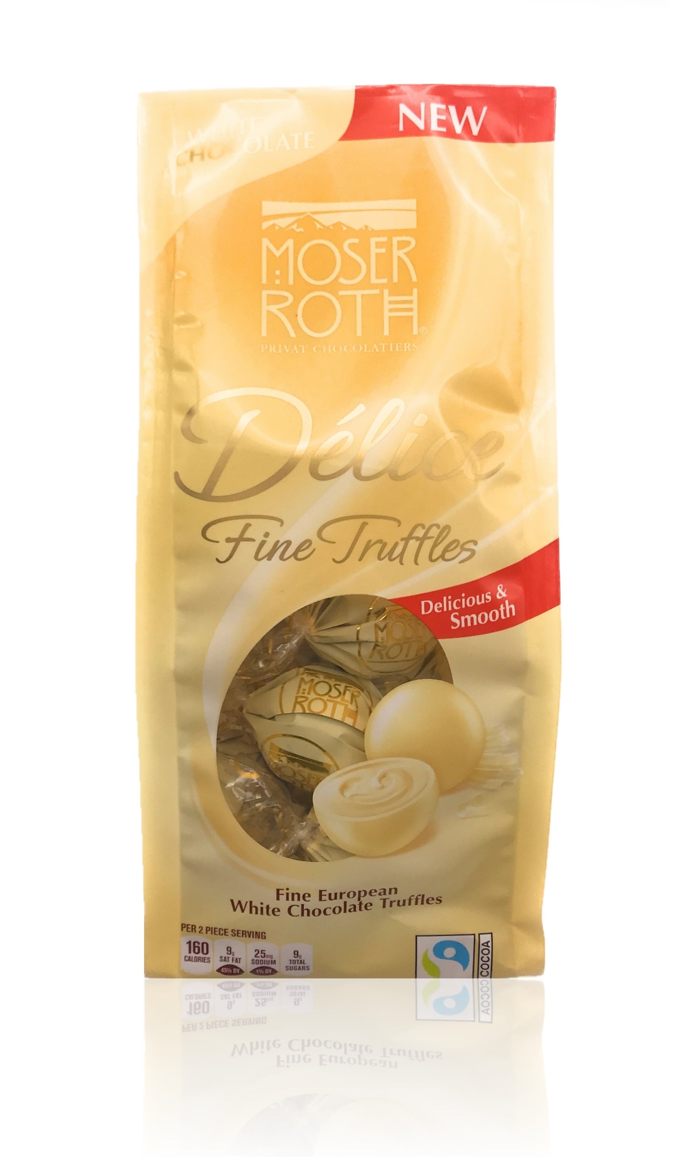 Moser Roth Délice Fine Chocolate Truffles, (Pack of 1, White Chocolate ...