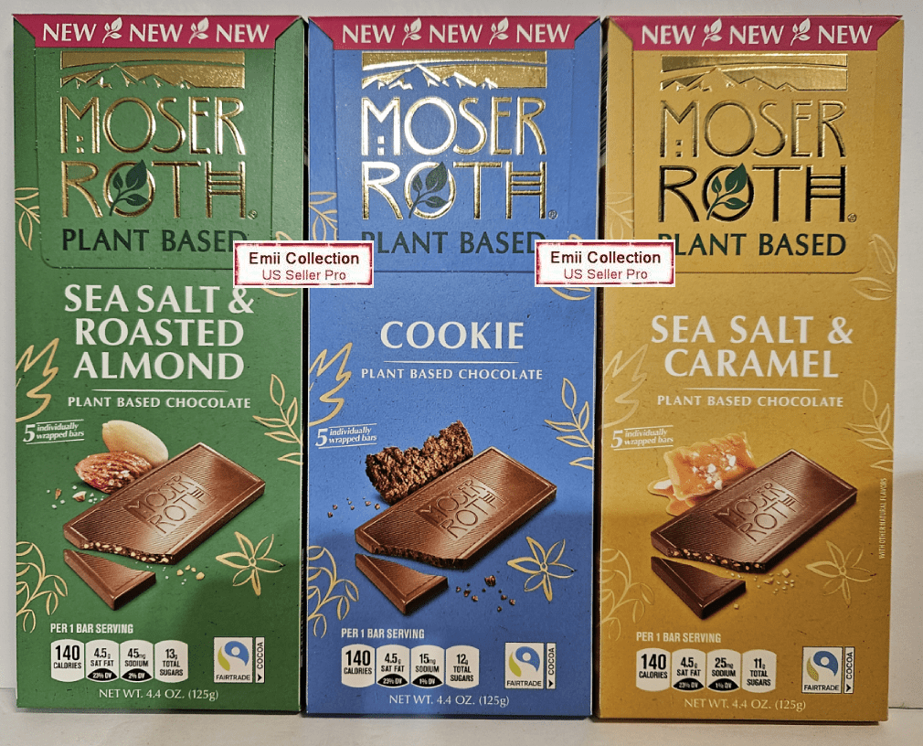 Moser Roth Plant Based Sea Salt & Roasted Almond, Cookie, Sea Salt ...