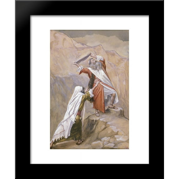Moses Destroys the Tables of the Ten Commandments 20x24 Framed Art Print by James Tissot