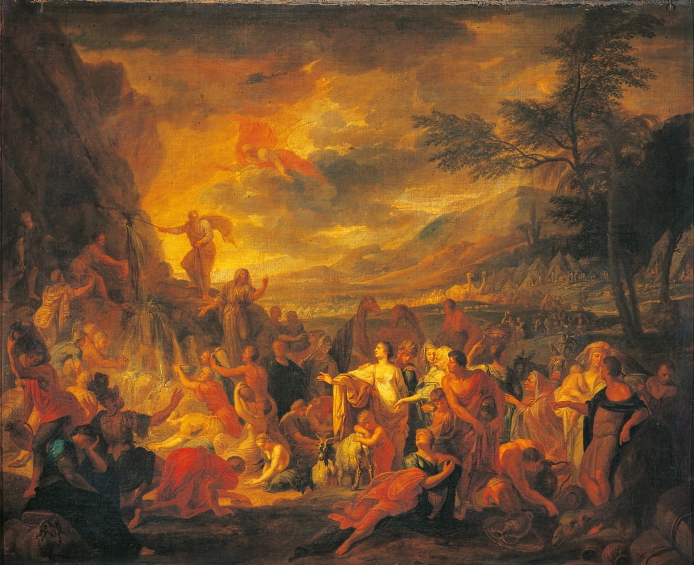Moses Draws Water From The Desert Canvas Art - (36 x 24)