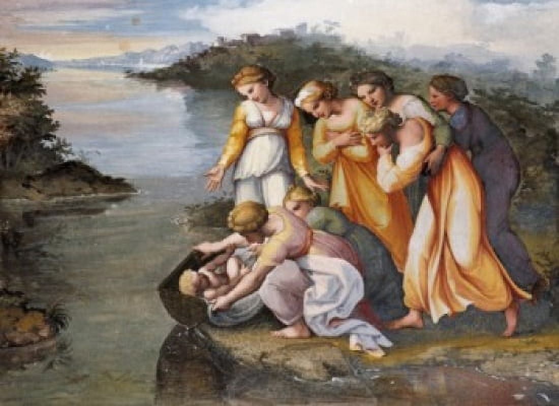Moses Found in the Bulrushes Raphael (1483-1520 Italian) St Peters Basilica The Vatican Rome Canvas Art - Raphael (18 x 24)