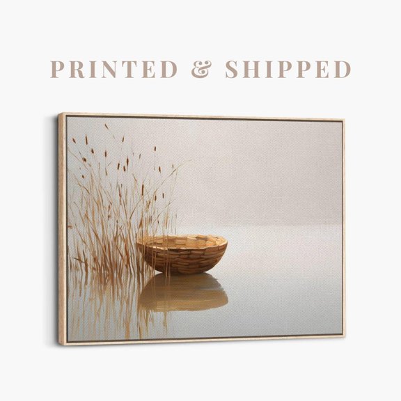 Moses In Reeds Christian Nursery Wall Art Print