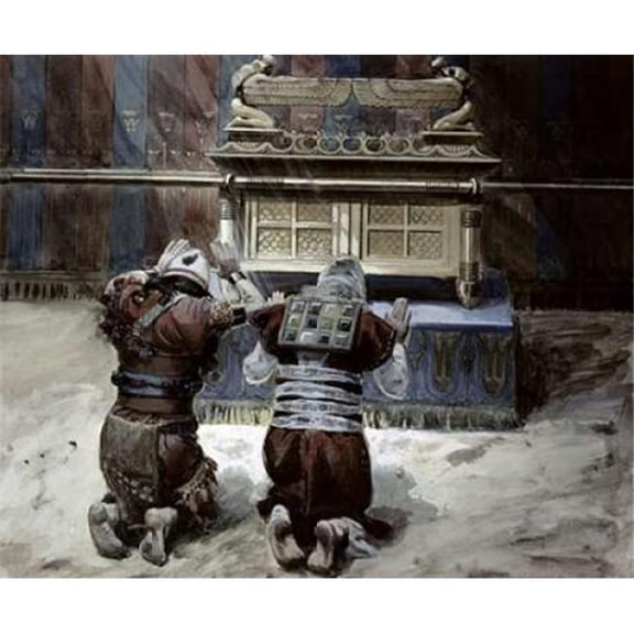 Moses & Joshua in The Tabernacle Poster Print by James Jacques Tissot - 12 x 12 - Small