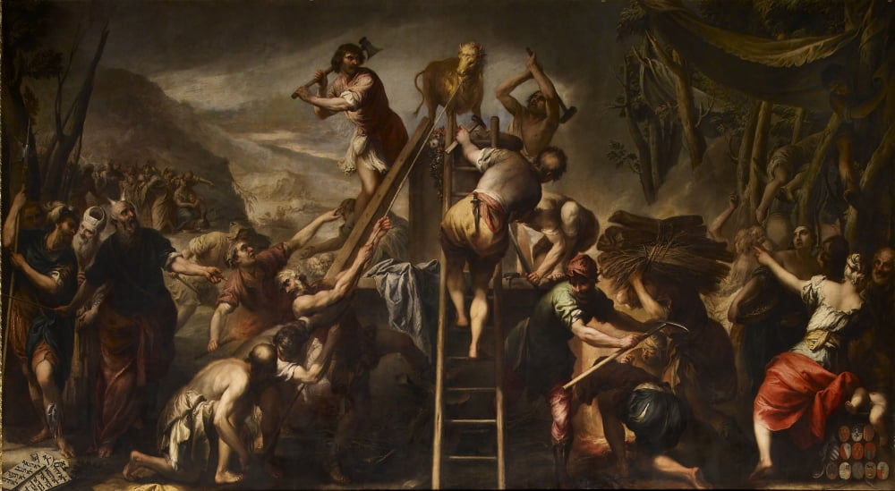 Moses Orders The Calf Of Gold Destroyed Canvas Art - (36 x 24)