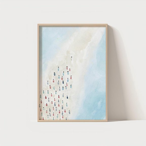 Moses Red Sea Wall Art Print, Minimalist Christian Decor