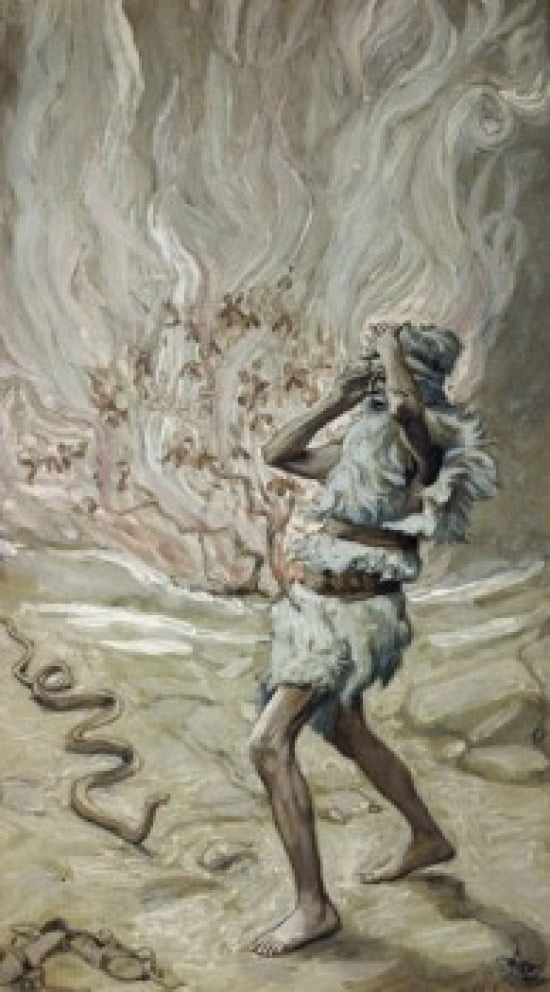 Moses Rod is Turned into a Serpent James J Tissot (1836-1902French) Jewish Museum New York Canvas Art - James Tissot (24 x 36)
