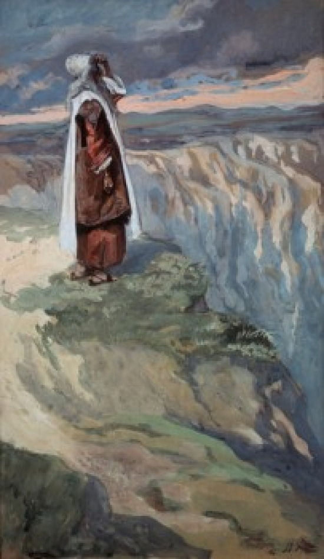 Moses Sees the Promised Land From Afar James Tissot (1836-1902  French) Jewish Museum New York City Canvas Art - James Tissot (18 x 24)