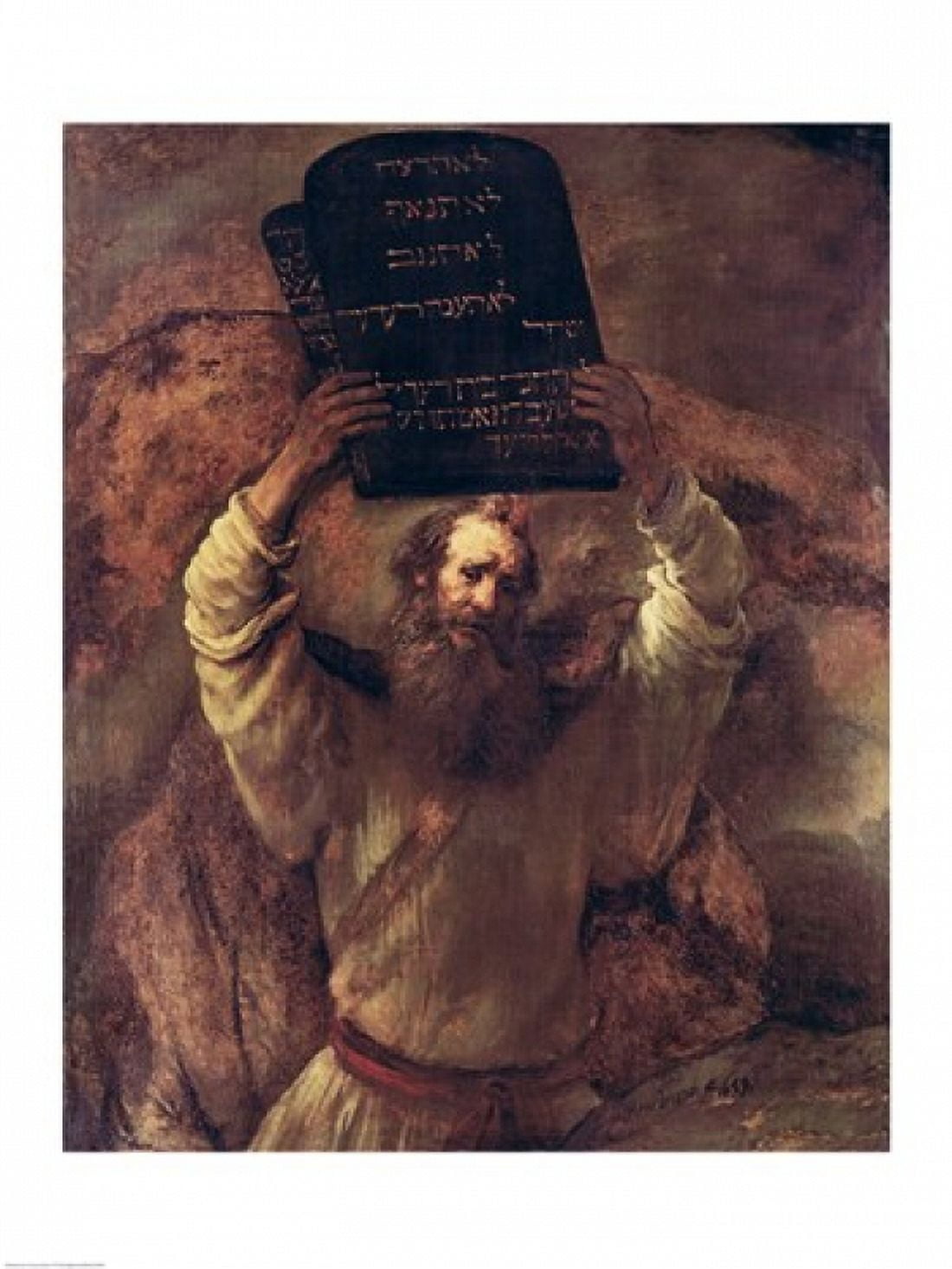 Moses Smashing the Tablets of the Law 1659 Canvas Art - Rembrandt van Rijn (18 x 24)