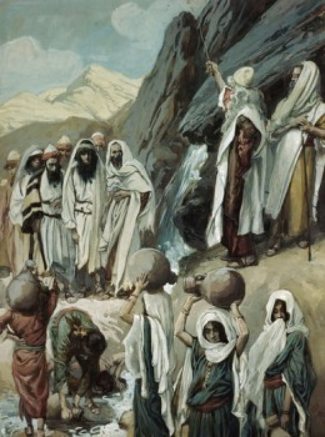 Moses Strikes the Rock James J Tissot (1836-1902French) Jewish Museum New York Canvas Art - James Tissot (24 x 36)