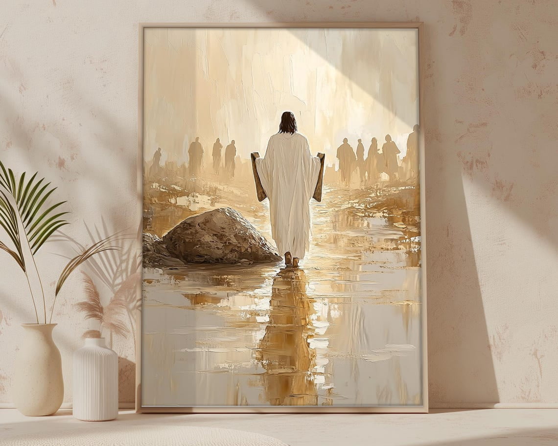 Moses Ten Commandments Modern Christian Wall Art Bible Verse Religious ...
