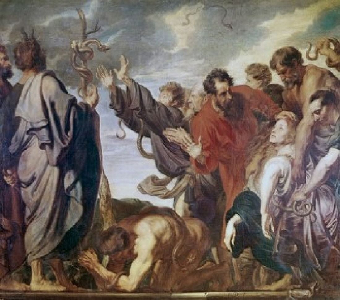 Moses & The Brazen Serpent Anthony van Dyck (1599-1641 Flemish) Museo del Prado Madrid Spain Canvas Art - Anthony van Dyck (24 x 36)