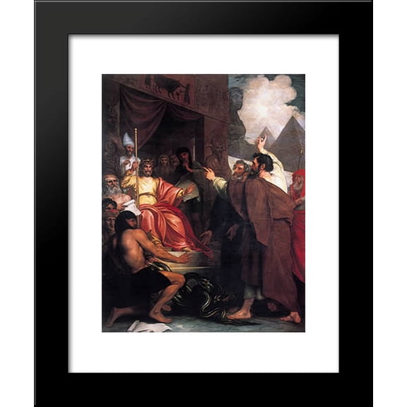 Moses and Aaron before Pharaoh 20x24 Framed Art Print by Benjamin West