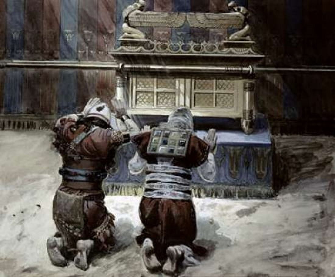 Moses and Joshua In The Tabernacle Canvas Art - James Jacques Tissot (24 x 24)