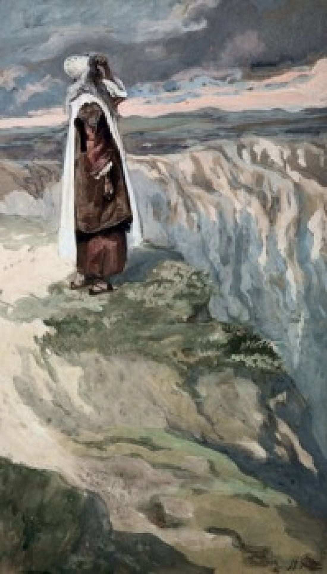 Moses on the Mountain During the Battle James Tissot (1836-1902 French) Jewish Museum New York City Canvas Art - James Tissot (24 x 36)
