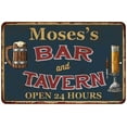 thumbnail image 1 of Moses's Green Bar & Tavern Rustic Sign 8 x 12 Matte Finish Metal 108120047281, 1 of 1