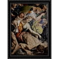 thumbnail image 1 of Moses strikes water from the wall rocks 28x38 Large Black Ornate Wood Framed Canvas Art by Agnolo Bronzino, 1 of 2