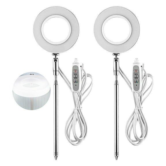 Mosey 1/2Pcs Telescopic Grow Light Full Spectrum Desk Growth Lamp with Automatic Timer & 4 Dimmable Levels Height Adjustable LED Plant Light for Indoor Plants Growing