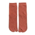 thumbnail image 1 of Mosey 1 Pair Women Sock Middle Tube Two Toes Solid Color Soft High Elasticity Anti-slip Ankle Protection Sweat Absosrption Fall Winter Socks, 1 of 8