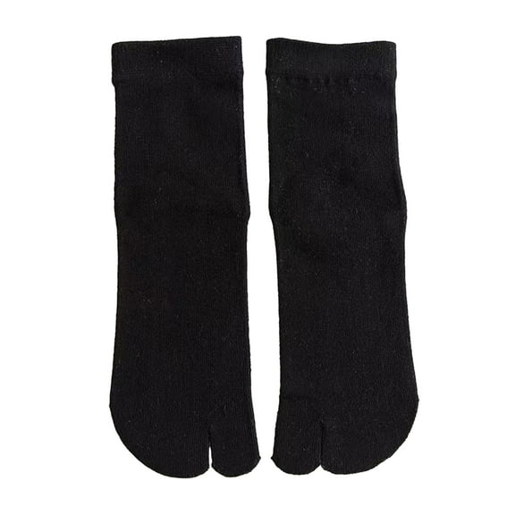 Mosey 1 Pair Women Sock Middle Tube Two Toes Solid Color Soft High Elasticity Anti-slip Ankle Protection Sweat Absosrption Fall Winter Socks