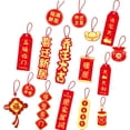 thumbnail image 1 of Mosey 1 Set New Year Pendant Red Envelopes Lanterns Shape Festive Hanging Ornament for New Year Home Decoration, 1 of 8