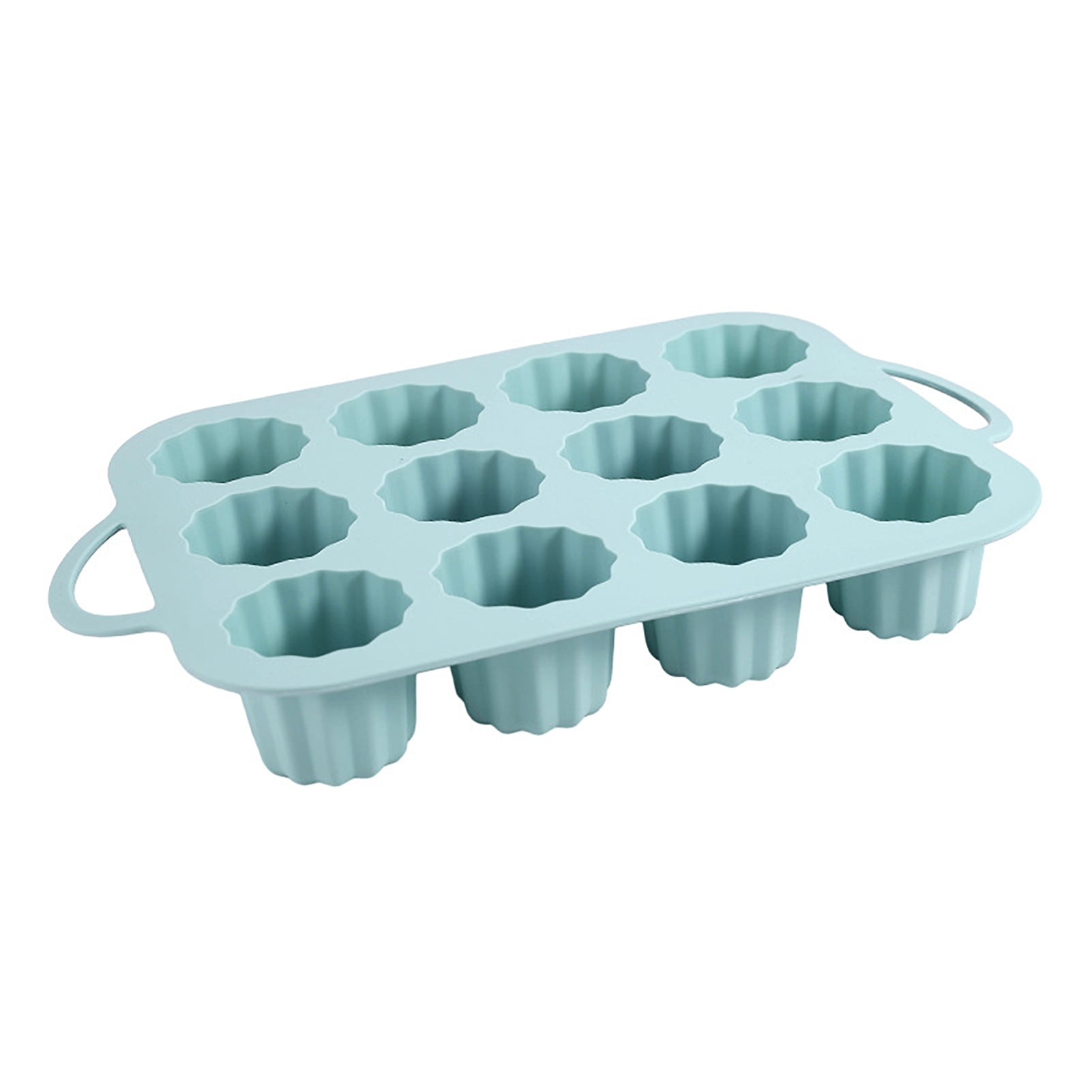 12 Cavities Silicone Muffin Pan Small Cylindrical Jelly Mold Non