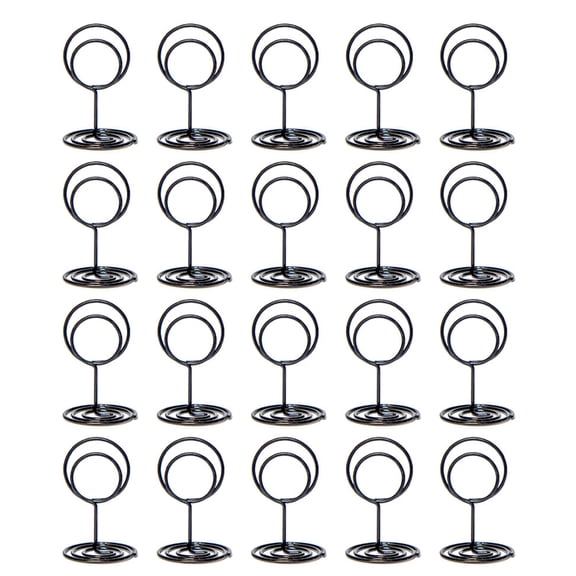 Mosey 20Pcs Heart Round Shape Table Number Holders Tables Cards Stand Name Menu Clips Wedding Anniversary Decor