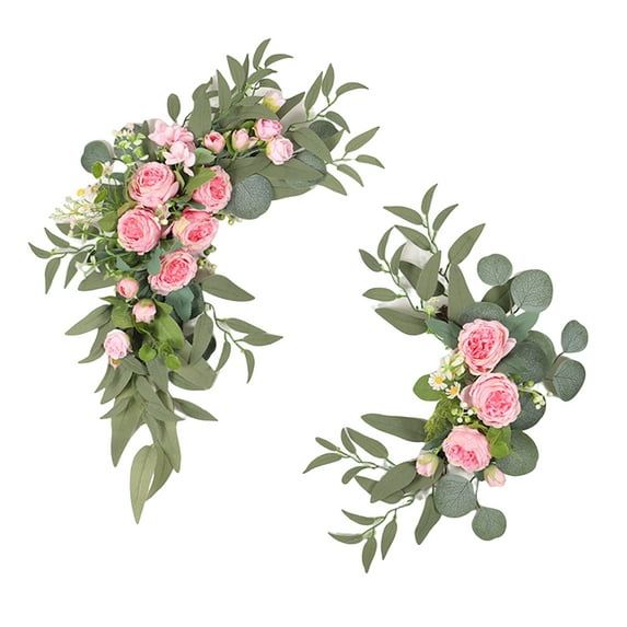 Mosey 2Pcs Artificial Flowers Vivid Anti-fade No Wither Faux Silk Flower Wedding Welcome Simulated Flower Wedding Supplies