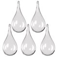 thumbnail image 1 of Mosey 5Pcs Christmas Balls with Hole Transparent Shatterproof Drop-Shaped Fillable Clear Decorative Balls Hanging Decorations, 1 of 7