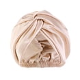 thumbnail image 1 of Mosey Adjustable Satin Faux Silk Bonnet Front Knot Back Adjustable Buckle Large Long Curly Hair Wrap Elastic Drawstring Beauty Hat, 1 of 8