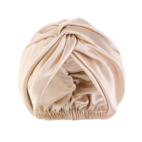 Mosey Adjustable Satin Faux Silk Bonnet Front Knot Back Adjustable Buckle Large Long Curly Hair Wrap Elastic Drawstring Beauty Hat