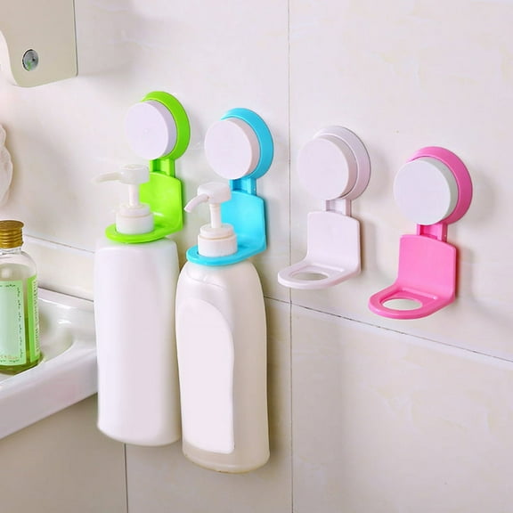 Mosey Bathroom Rack,Plastic Wall Suction Cup Hanging Hook Shower Gel Shampoo Holder Rack Shelf